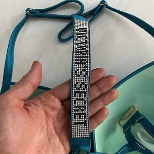 VICTORIA SECRET Racerback Swim Top shine strap 34DDD